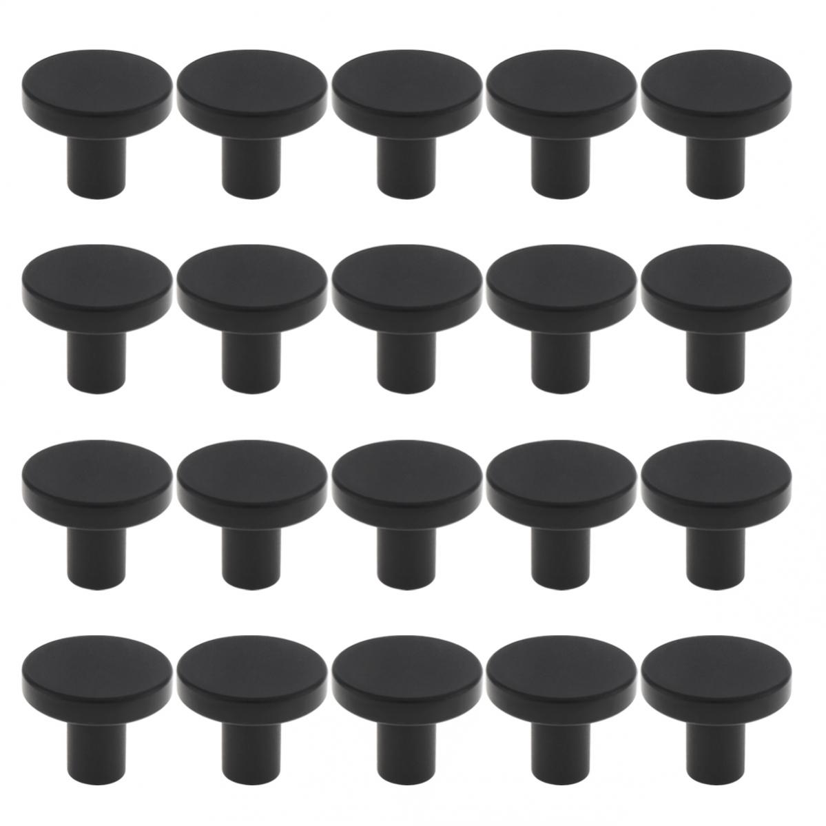 Furniture Hardware Handles - 20Pcs Round Kitchen Cabinet Knobs Solid