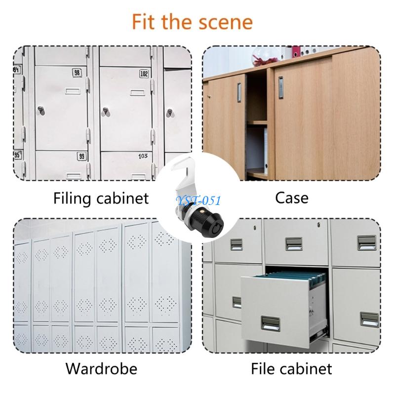 Cabinet Lock Key - E15A Multipurpose Steel Lock Set Heavy