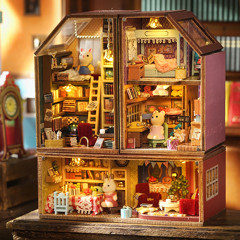 Wooden Dollhouse With Furnitur - Qh Furnitures review and price