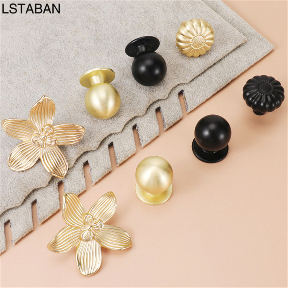 Flower Shape Solid Gold Kitche - Drawer Pull Gold review and price