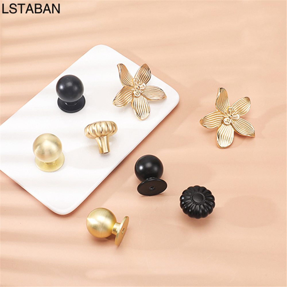Flower Shape Solid Gold Kitche - Drawer Pull Gold review and price