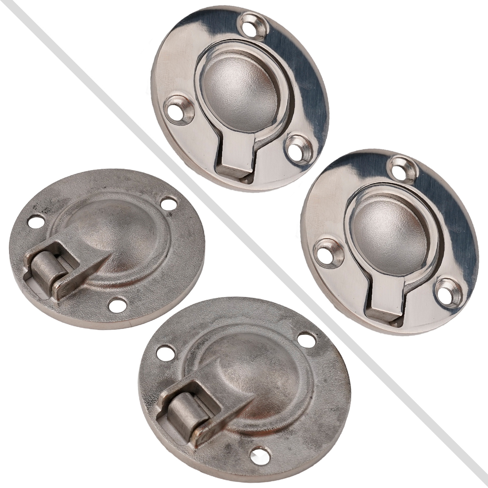 2Pcs 316 Stainless Steel Flush - Furniture Hardware Handles review and price