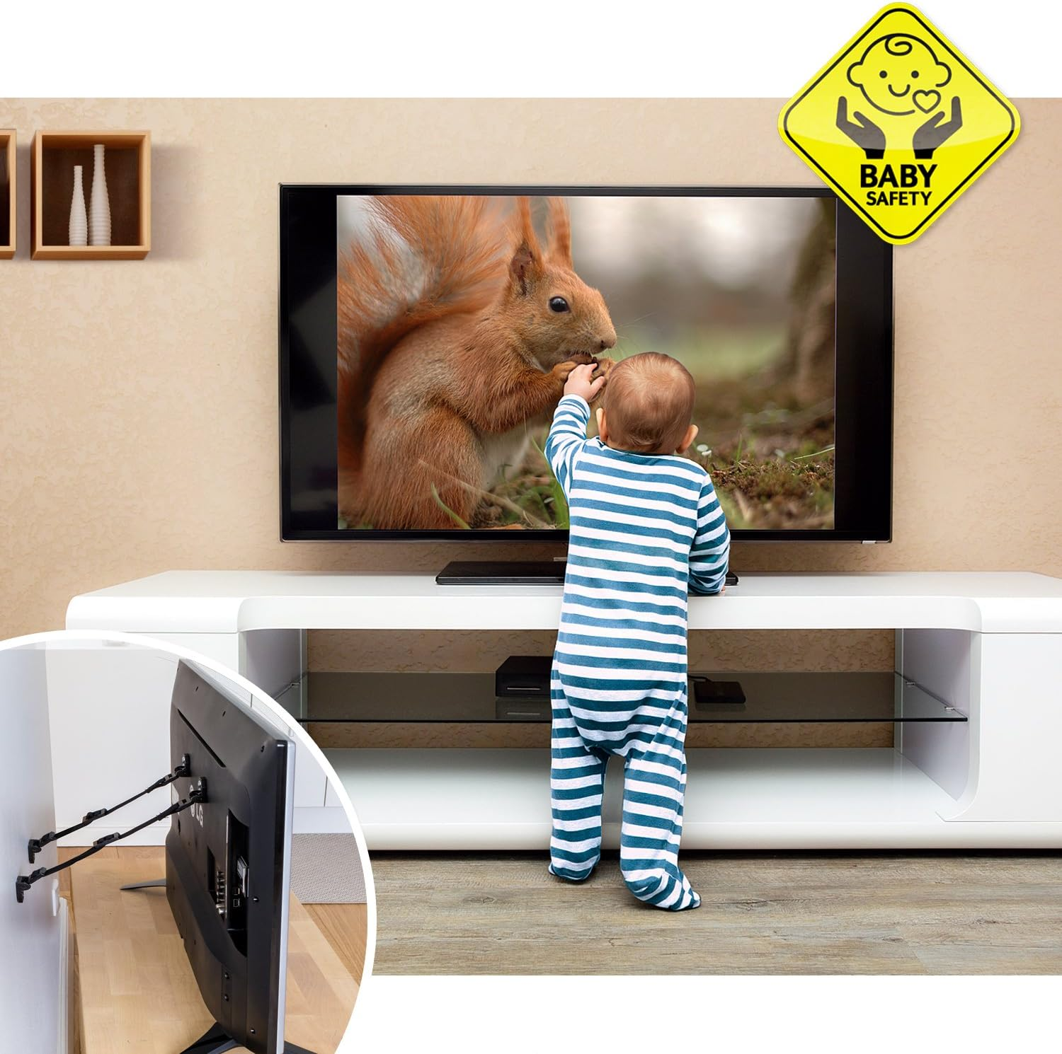2 Pack Adjustable TV Safety St - Furniture Hardware Manufacturer review and price