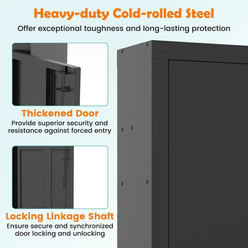 Long Gun Cabinet with Storage, - Cabinet Lock Key review and price