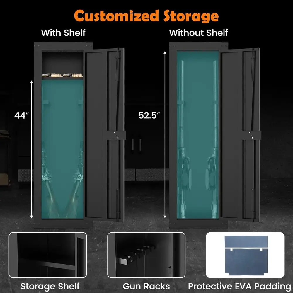 Long Gun Cabinet with Storage, - Cabinet Lock Key review and price